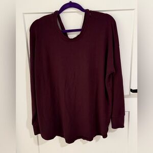 Athleta Burgundy Long Sleeve Hoodie